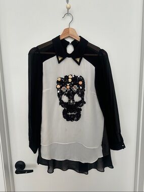 Sheer Skull Blouse